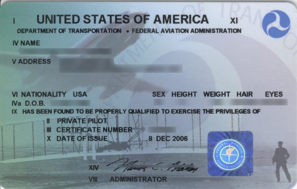 FAA Flying Certificate